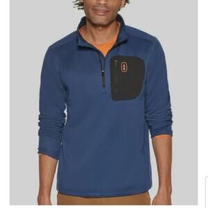 NWT Bass Outdoor Men's Highline Trail 1/2 Zip Moisture Wicking Sweatshirt